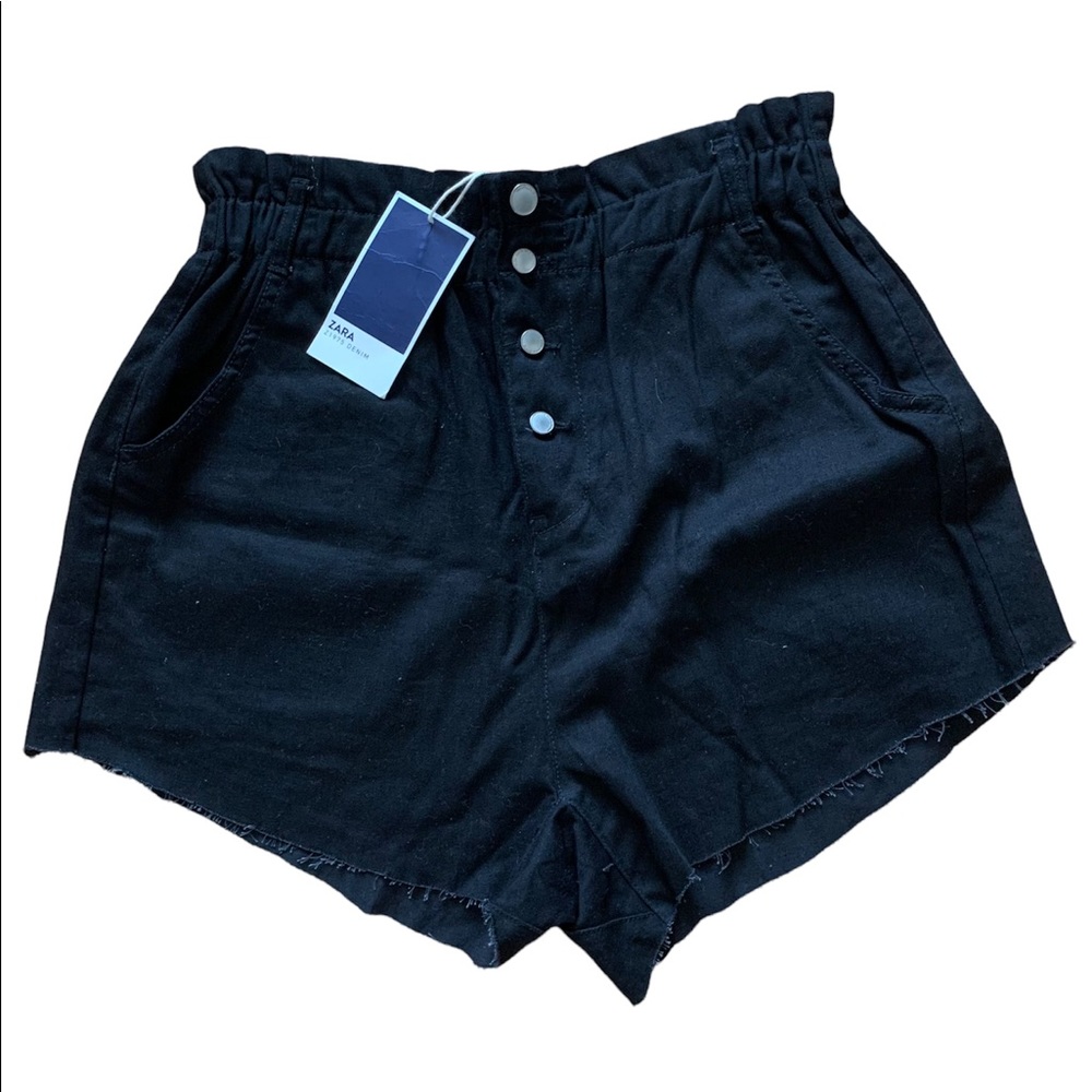 ZARA high waist black shorts Size 6